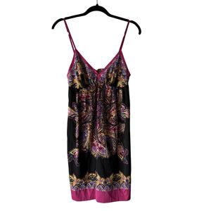 Ice Dress‎ Y2k Japanese 8 Black Paisley Sleeveless Boho Midi Sundress Festival